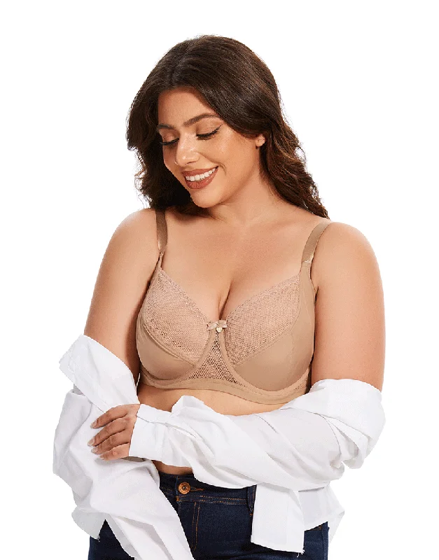 T - shirt underwire wired bras for everyday wear Losha Curvy Cut & Sew Lace Neckline Double Layered Wired Bra-SKIN T - shirt underwire wired bras for everyday wear Losha Curvy Cut & Sew Lace Neckline Double Layered Wired Bra-SKIN