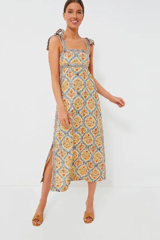 Mini dresses with geometric prints for a modern aesthetic Wren Tali Maxi Dress