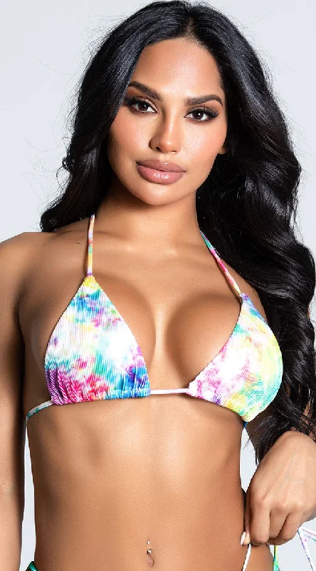 Plus Size Women's Print - Blocked Swim Tops in Multicolor for a Trendy and Fashion - Forward Look Yandy Tempting Tie Dye Bikini Top Plus Size Women's Print - Blocked Swim Tops in Multicolor for a Trendy and Fashion - Forward Look Yandy Tempting Tie Dye Bikini Top