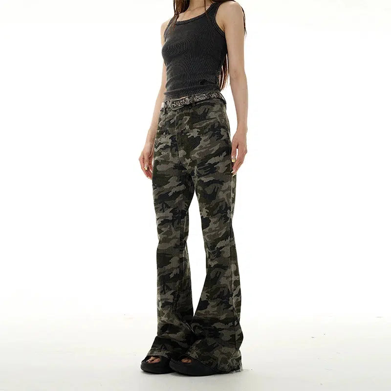 Camouflage Flared Pants