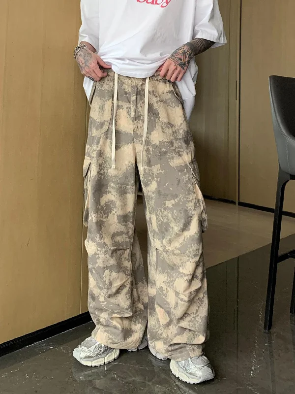 Camouflage Large Pocket Overalls Pants