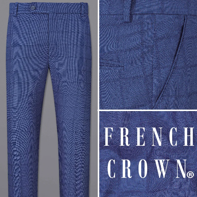 Chambray Blue Windowpane Pant