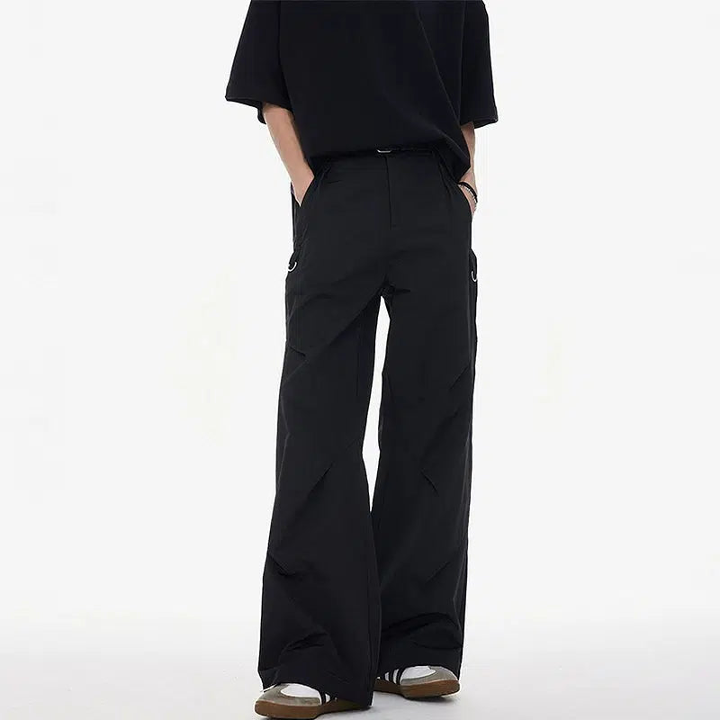 Comfort Fit Wide-Leg Casual Pants