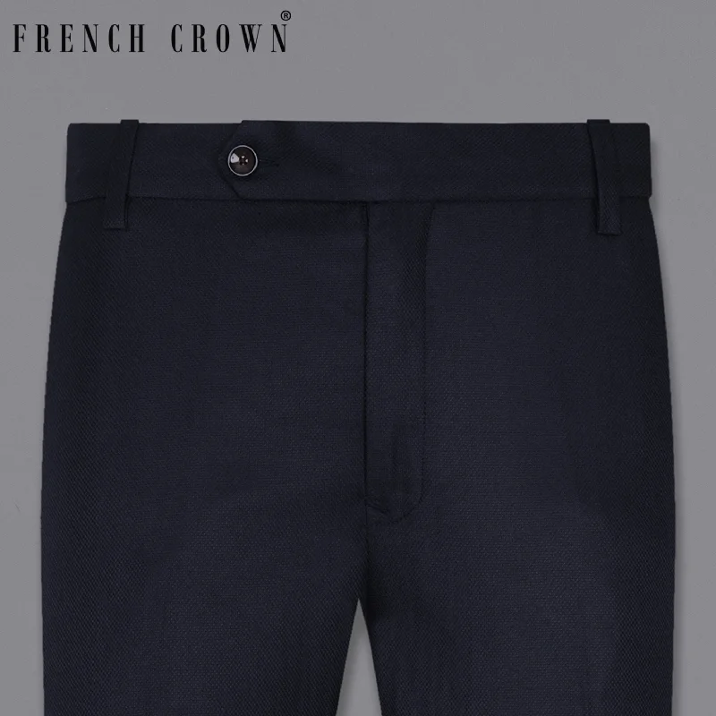 Dark Blue Wool Rich Pant