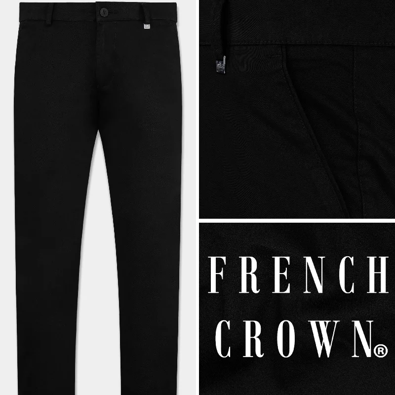 Jade Black Premium Cotton Chinos Pant