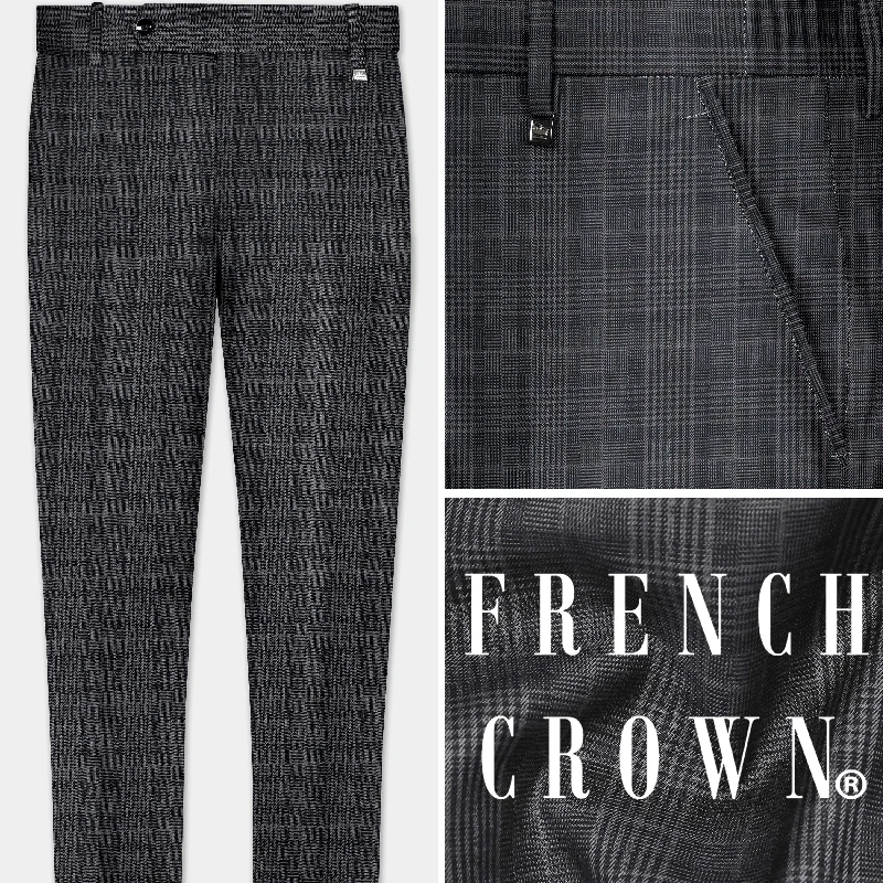 Porpoise Grey Plaid Formal Pant