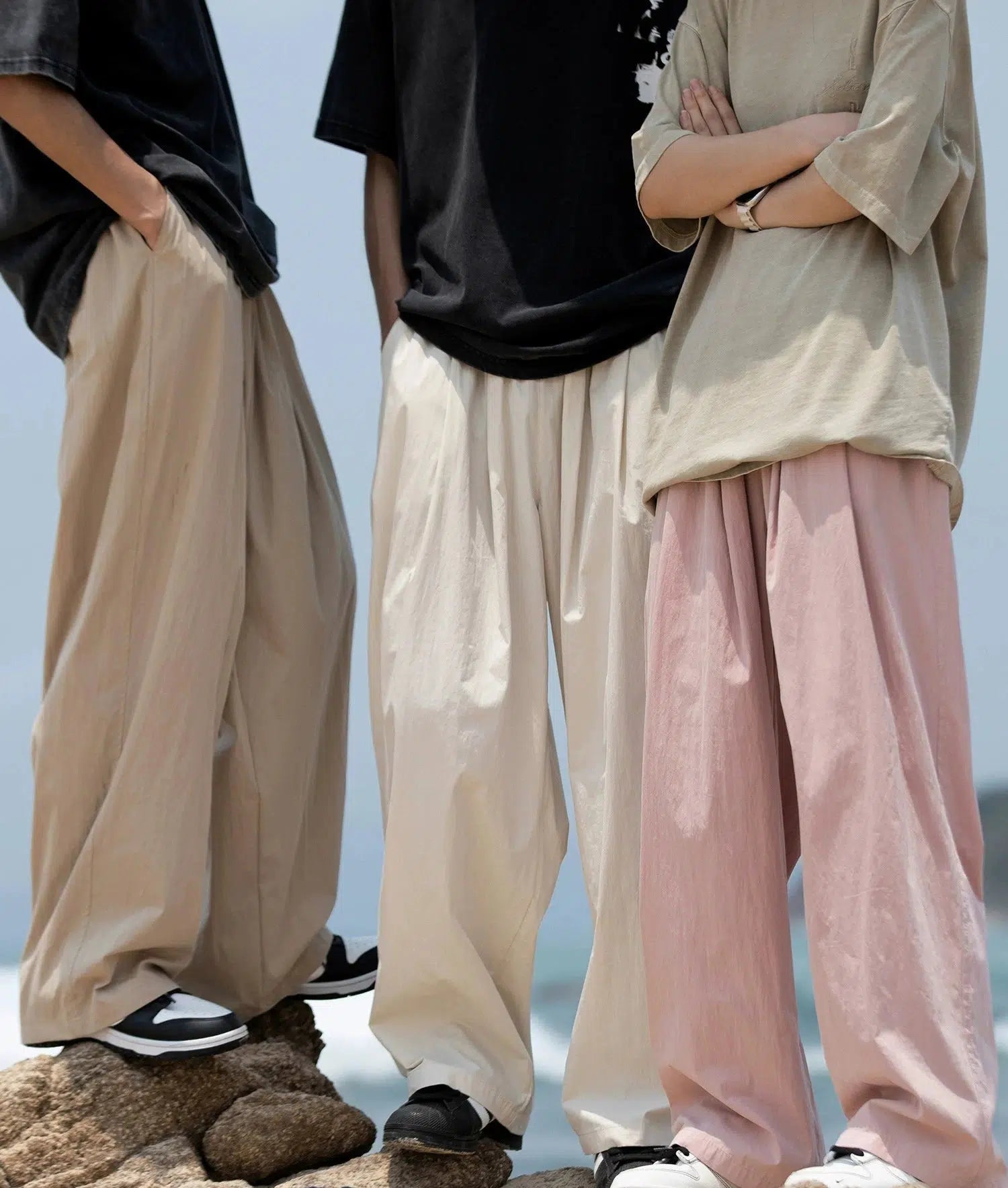 Wide-Leg Casual Pants