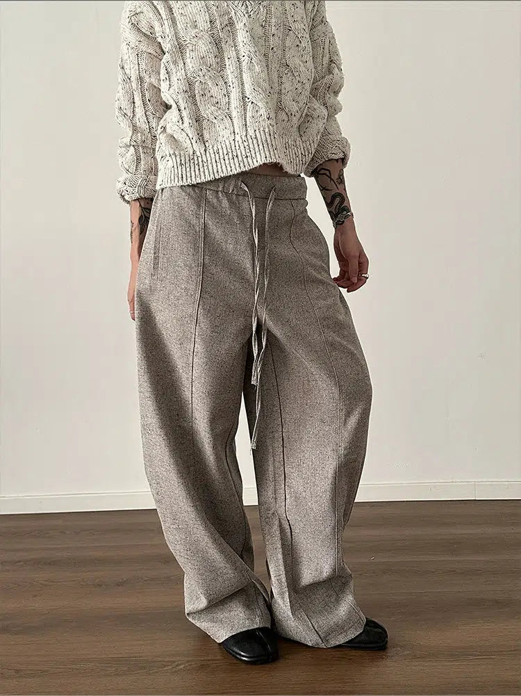 Wide-leg Drawstring Pants