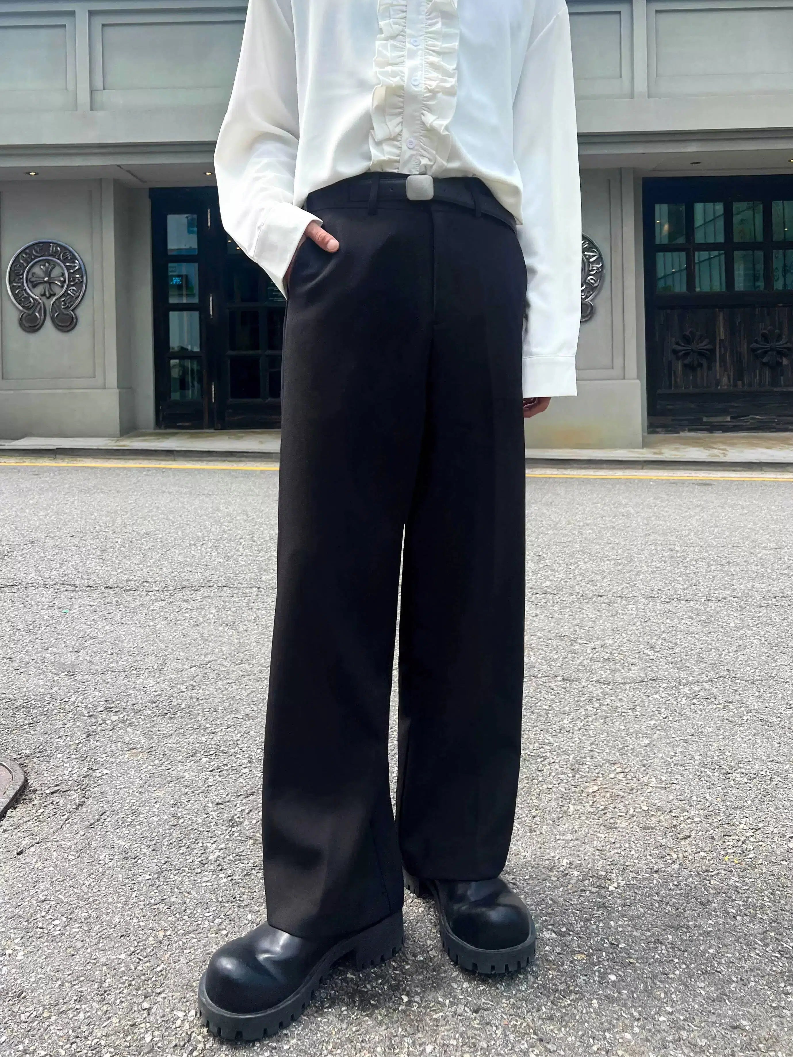 Wide-leg High-waist Pants