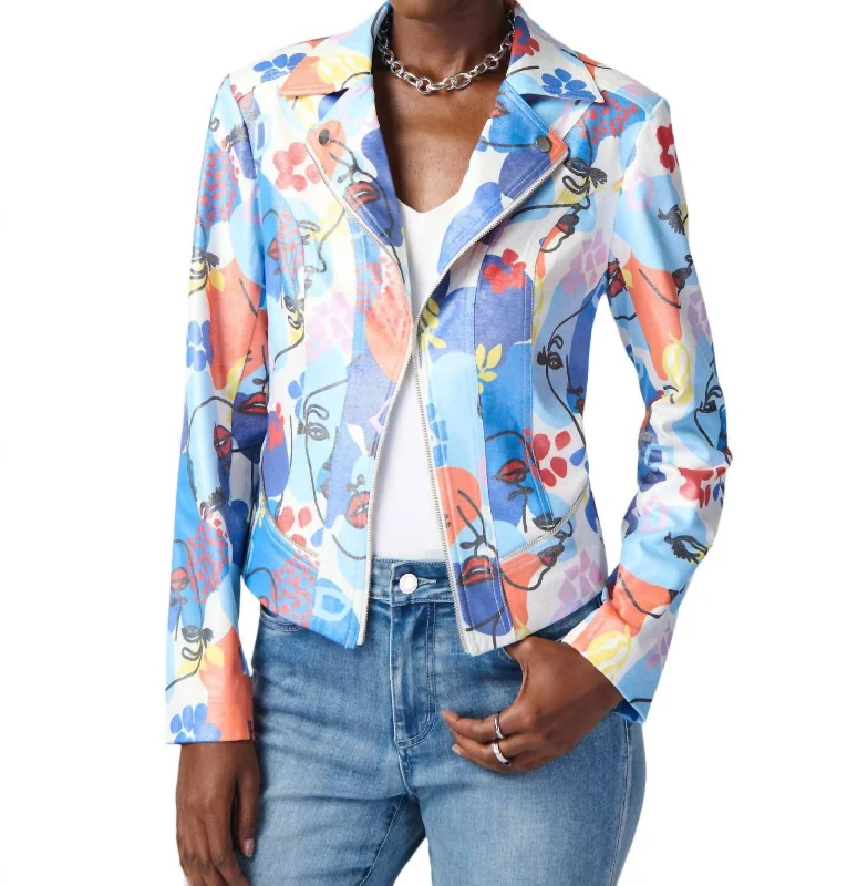 Floral Print Jacket In Multi