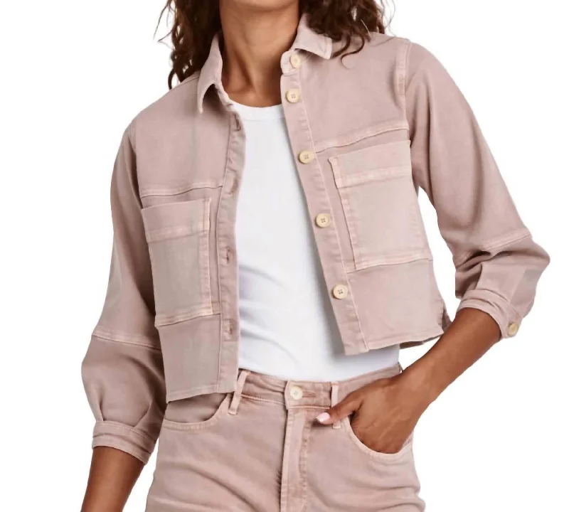 Hanh Cropped Jacket In Rose Quartz