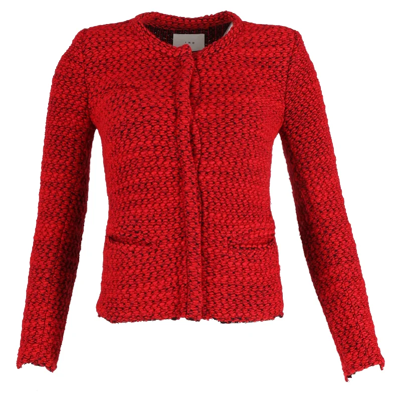 Iro Molly Knit Jacket in Red Tweed