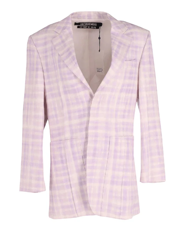 Jacquemus La Veste D'Homme Blazer in Purple Viscose