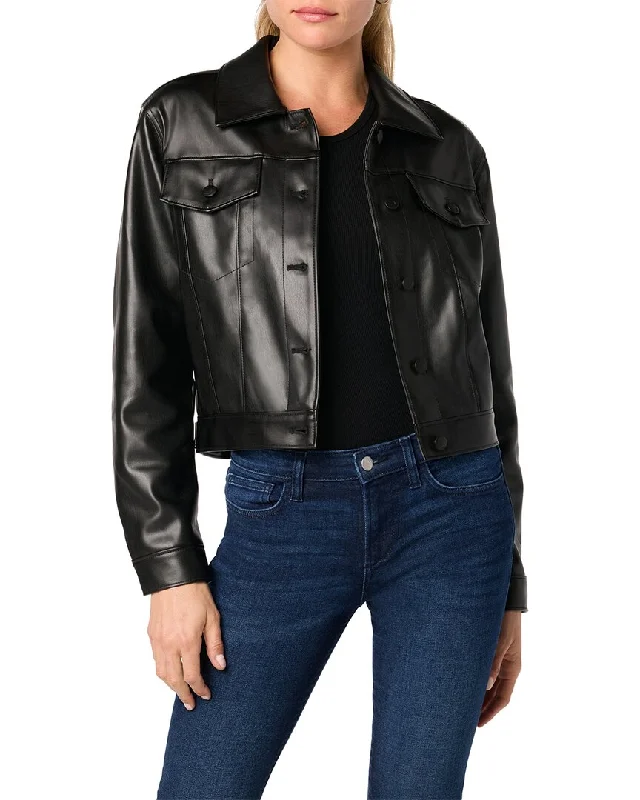 JOE'S Jeans Black Cropped Trucker Jacket