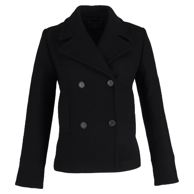 Joseph Double-Breasted  Jacket in Black Wool