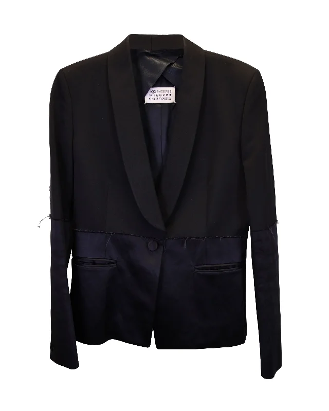 Maison Margiela Tuxedo Blazer in Black Viscose