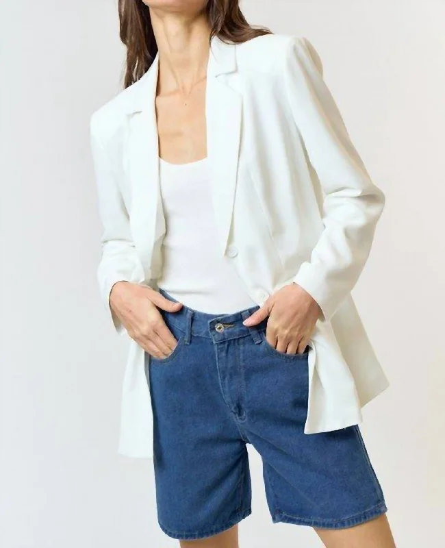 Willow Oversized Blazer In White