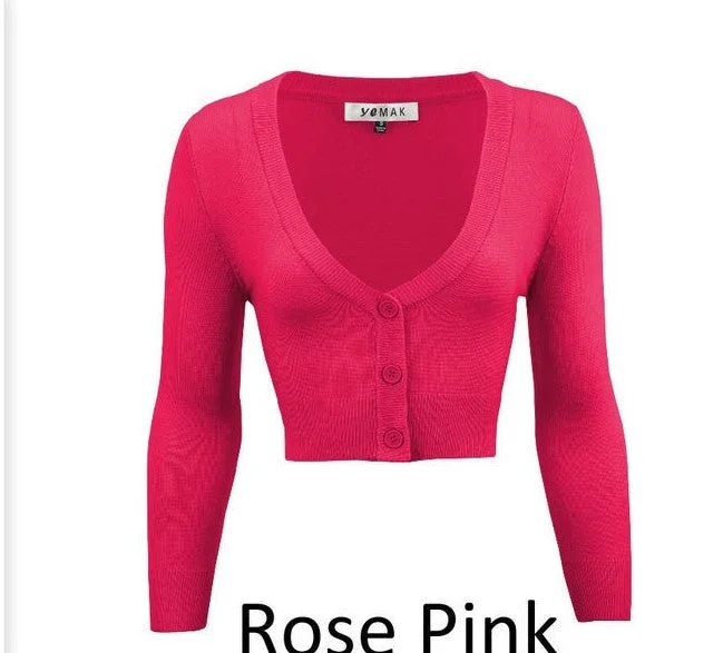 Cardigan 3/4 length Rose Pink