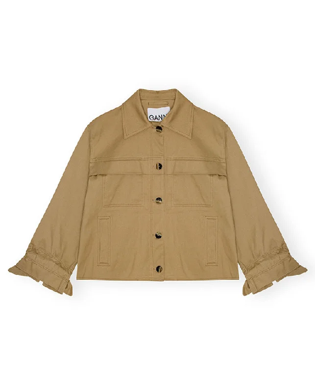 Herringbone Canvas jacket Tigers Eye