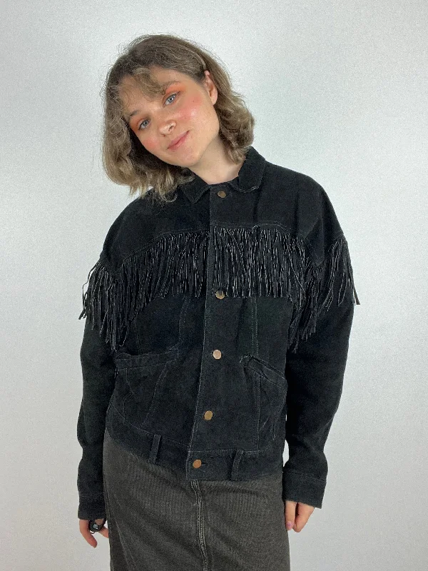 Vintage Black Suede Jacket