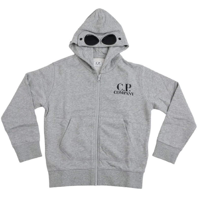 C.P. Company Melange Grey Zip Sweatshirt/Hood