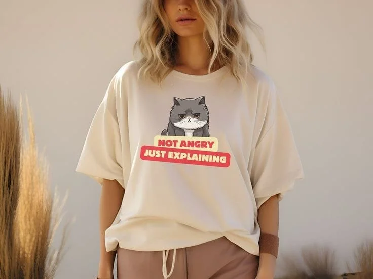 Cat lover tshirt women's oversized