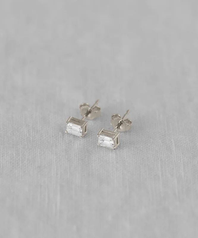 Ivy Emerald Cut Studs