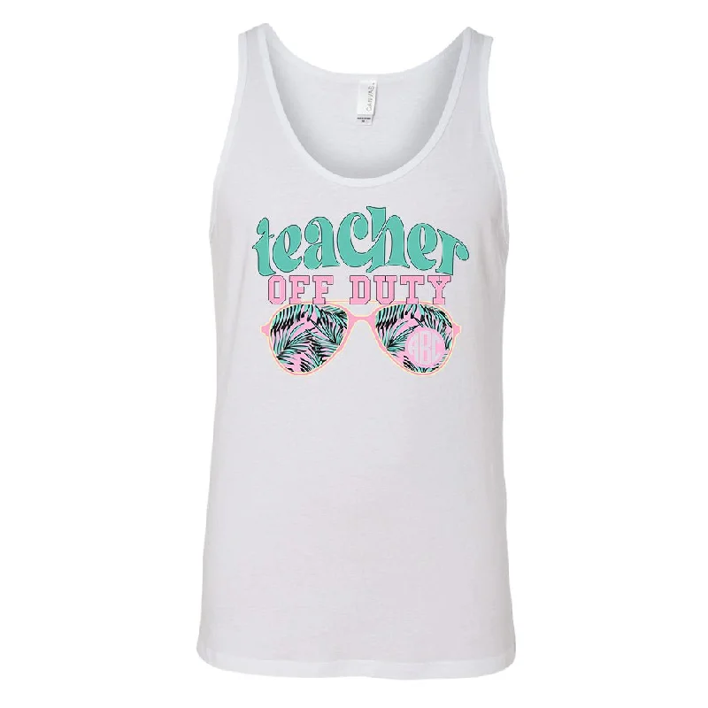 Monogrammed 'Teacher Off Duty' Premium Tank Top