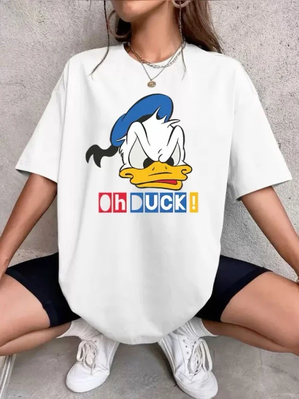 Oh duck oversized printed tops