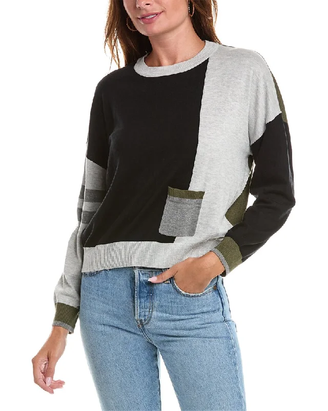 WISPR Valerie Varsity Silk-Blend Sweater