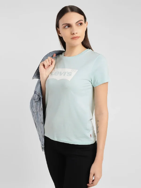 Women's Brand Logo Crew Neck T-shirt