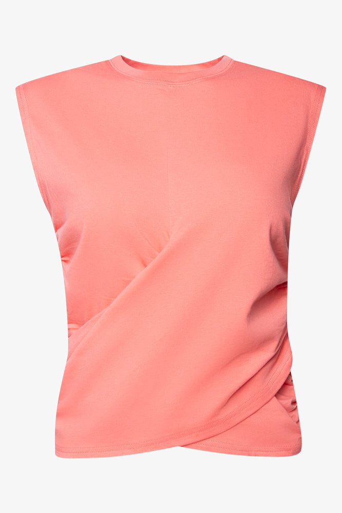 Wrap Sleeveless Top Orange