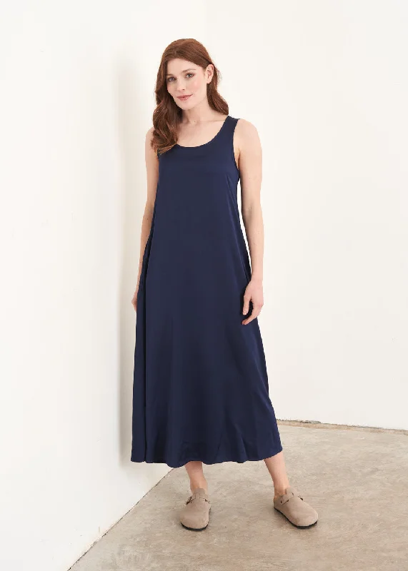 GLORIA SLEEVELESS DRESS - DARK BLUE