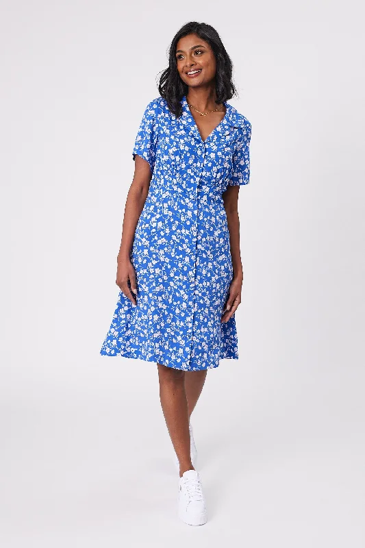 Gloss by Shine On Aurora Dress Blue Floral