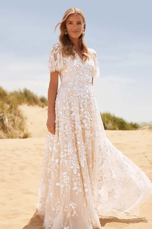 Sequin Paradise Short Sleeve Gown