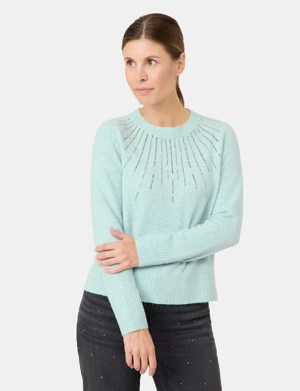 Pullover with Gemstones