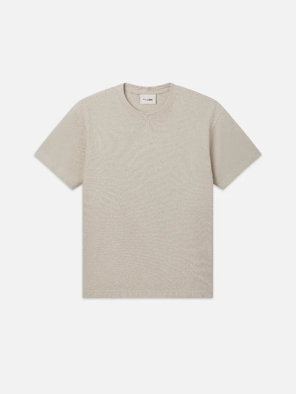 Boxy Textured Tee -- Off White