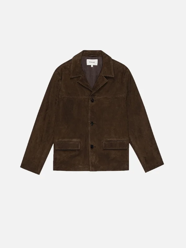 Suede Jacket -- Dark Camel